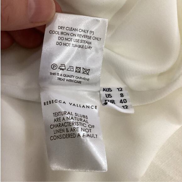 Rebecca Vallance Aimee Open Back Sateen Midi Dress In Ivory Size 8 - Picture 16 of 16